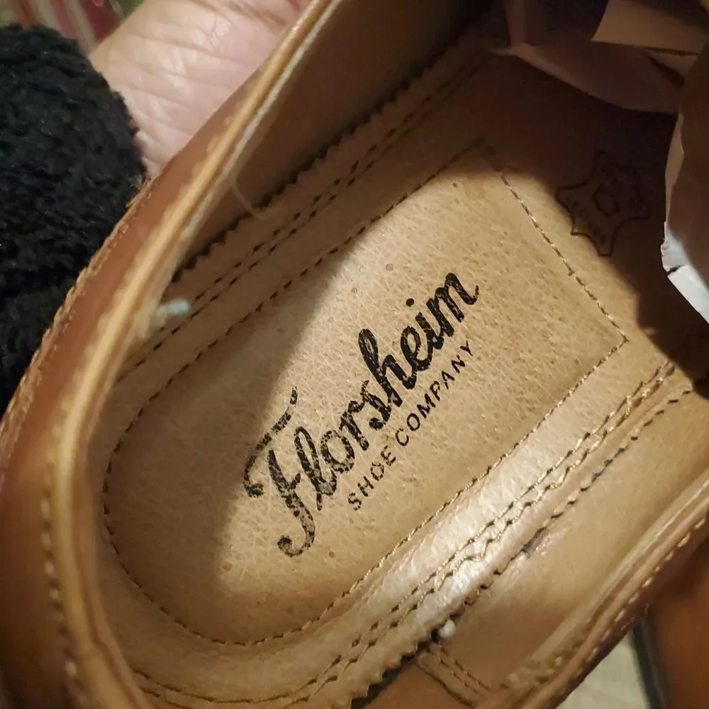 Florsheim Brown Sorrento Plain Toe Single Buckle Leather Men's Dress Shoes Sz 11